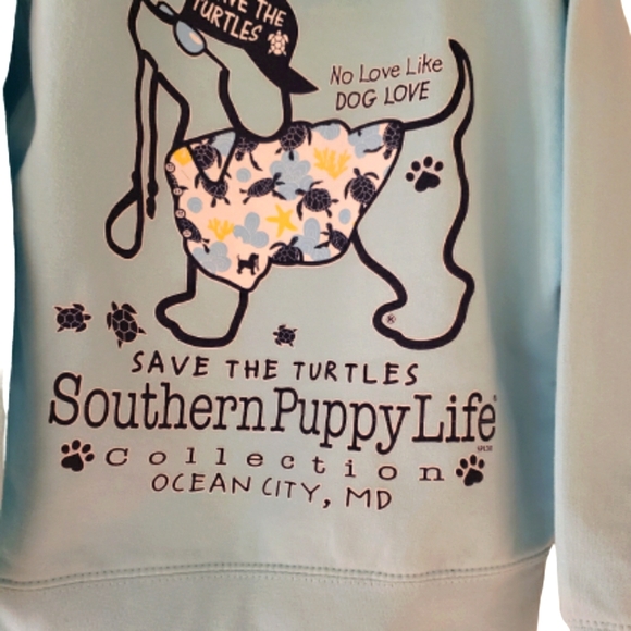 Hoodie -Southern Puppy Love / Save The Turtles - Picture 5 of 5
